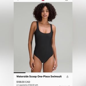 Lululemon waterside scoop one piece swimsuit